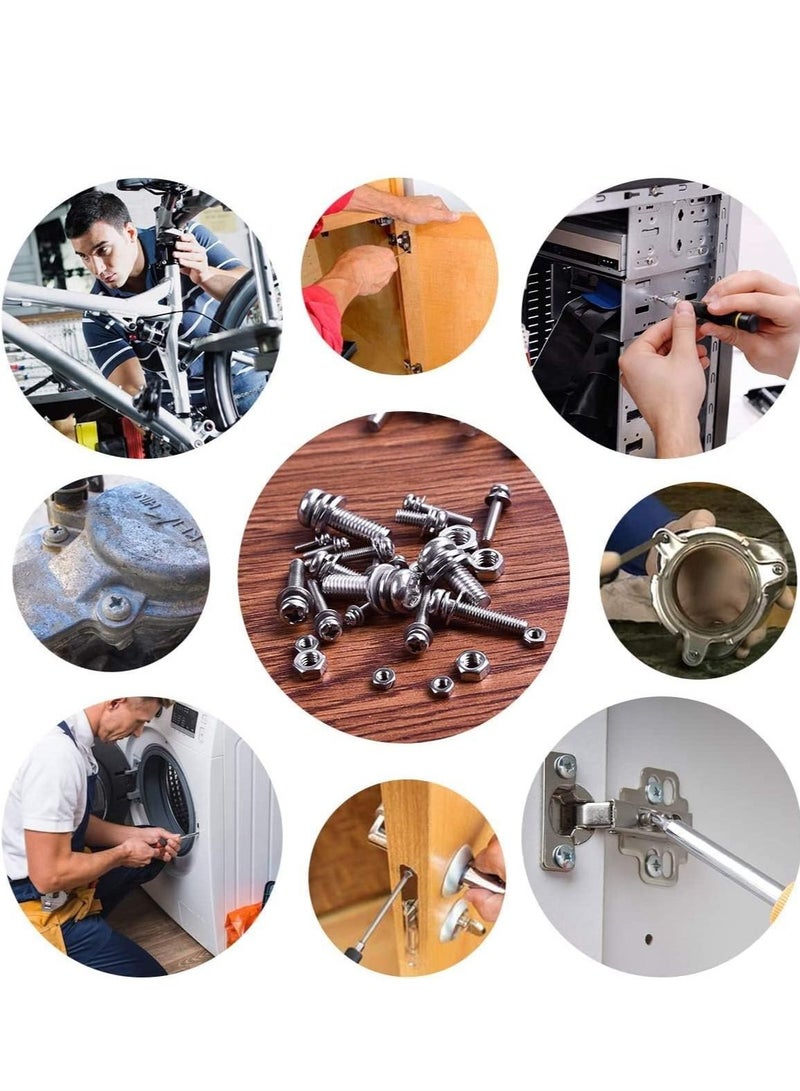 RACO Machine Screws/Bolts Stainless Steel Round Head Phillips Screws Muliti Purpose Use (100, 6x25mm) - Image 2