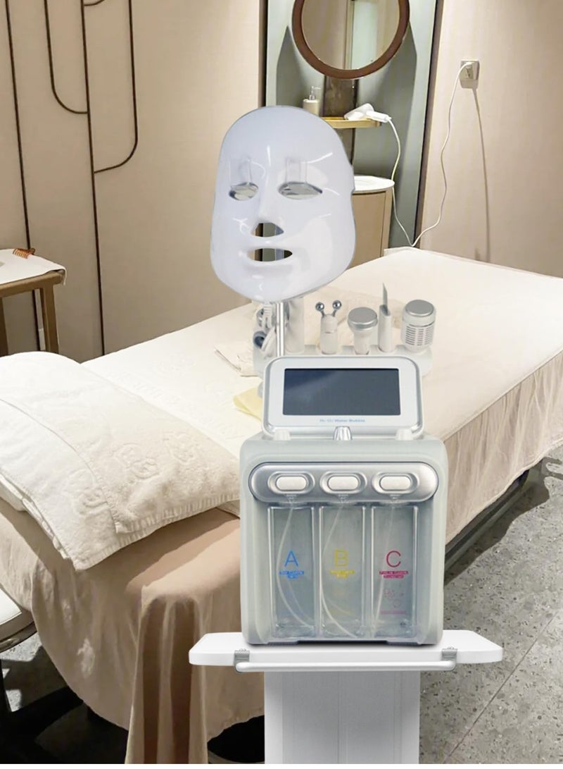 Meishida Hydra Facial Machine Cart Beauty Rolling Trolley Stand with Tray, 360° Rotation Beauty Salon Spa Equipment (White) - Image 2