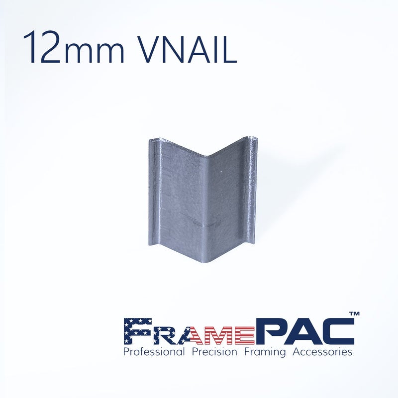FramePac V Nails for Picture Frames Softwood Universal (UNI) 12mm (1/2 Inch) [3000 V-Nail Pack  Stacked] - (for use in Automatic V Nailer for Picture Framing  Automatic V Nailer for Picture Frames) - Image 2