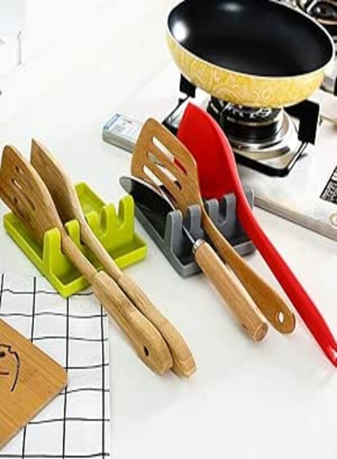 سبيس شوب طقم من قطعتين من حاملات ملاعق المطبخ البلاستيكية، وحاملات الشوك، ومنظم عيدان الطعام لأدوات المطبخ