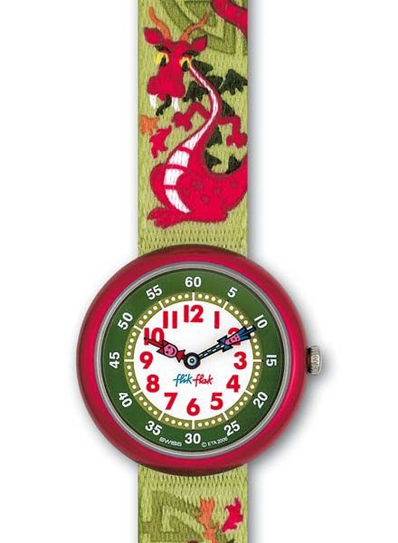 Swatch Kids Unisex Petit Dragon Quartz Movement Water Resistant Wrist Watch - 32 Mm - Image 1