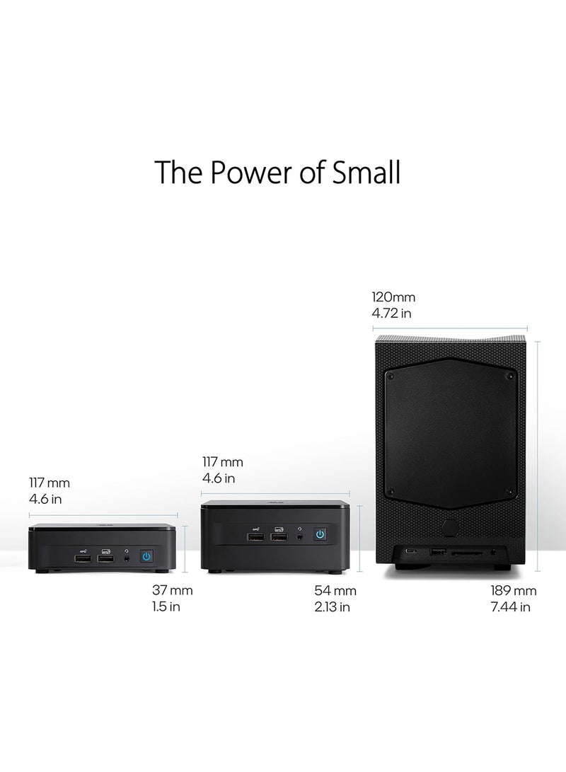 ASUS NUC 12pro Mini PC, RNUC12WSHI700002I Intel Core i7-1260P Intel Iris Xe, 2x DDR4 SO-DIMM, M.2 22x80 NVMe SSD, no OS/EU Cord, Tall Kit | 90AR00E1-M000J0 Black - Image 2