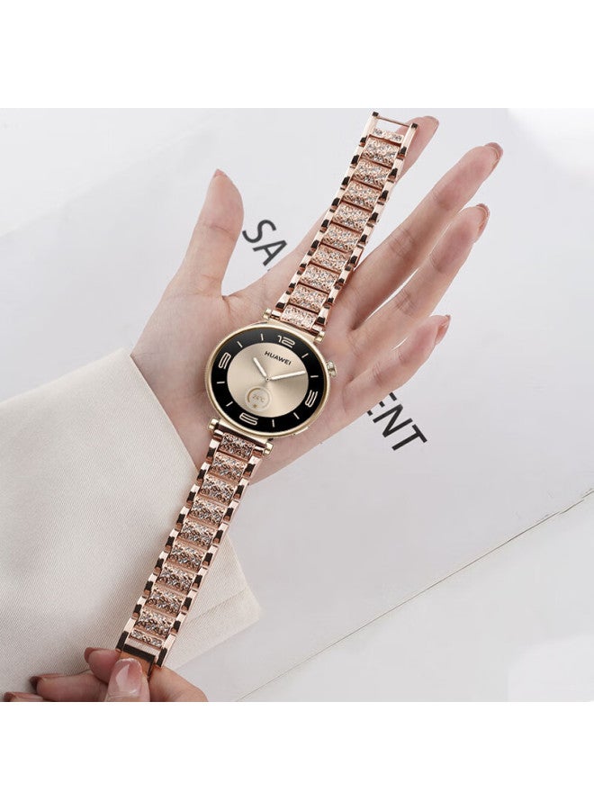 Watchbond Compatible With Huawei Watch Gt4/5 Women's 41mm, Swarovski Watch Strap, Smart Business Watch Gt5/gt4, Fashionable Chanel-style 18mm Women's Diamond-inlaid Watch Chain, Wristband Accessories - Image 2