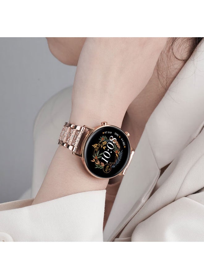 Watchbond Compatible With Huawei Watch Gt4/5 Women's 41mm, Swarovski Watch Strap, Smart Business Watch Gt5/gt4, Fashionable Chanel-style 18mm Women's Diamond-inlaid Watch Chain, Wristband Accessories - Image 5
