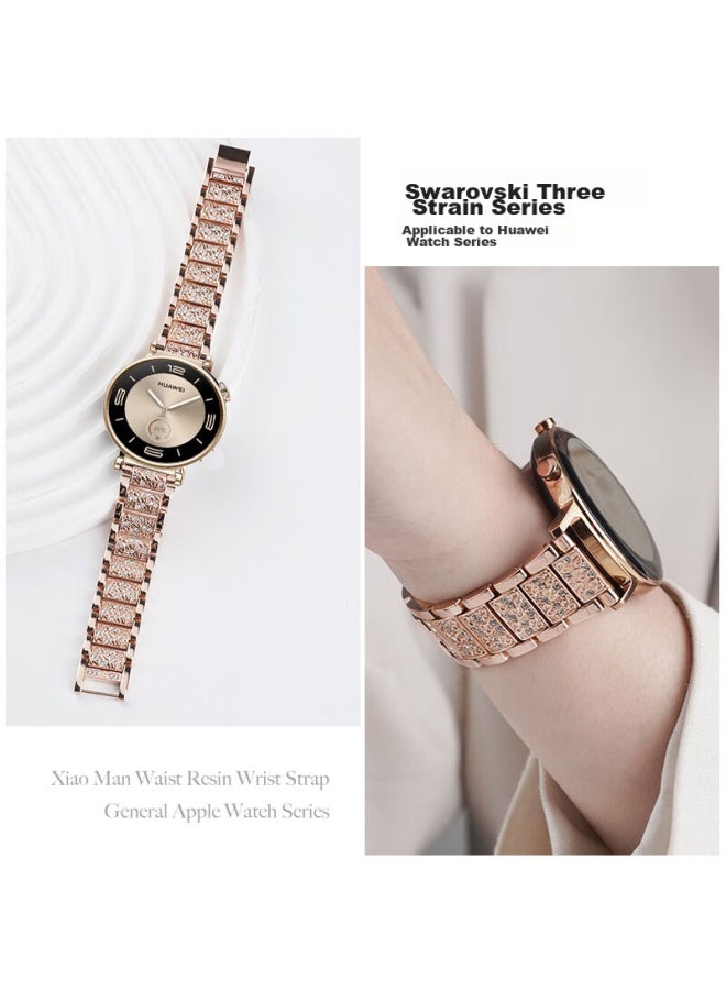 Watchbond Compatible With Huawei Watch Gt4/5 Women's 41mm, Swarovski Watch Strap, Smart Business Watch Gt5/gt4, Fashionable Chanel-style 18mm Women's Diamond-inlaid Watch Chain, Wristband Accessories - Image 1