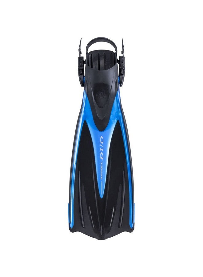 TUSA Sf0102 Imprex Duo Scuba Diving Fins Large Fishtail Blue - Image 1