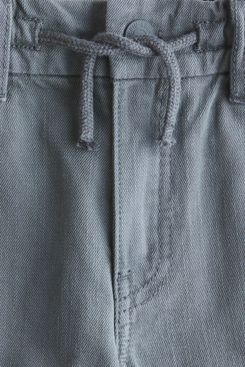 H&M Washed cotton twill trousers