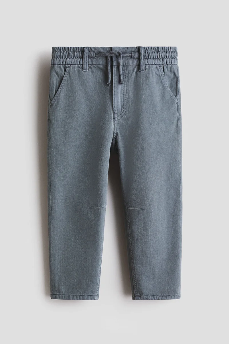 H&M Washed cotton twill trousers