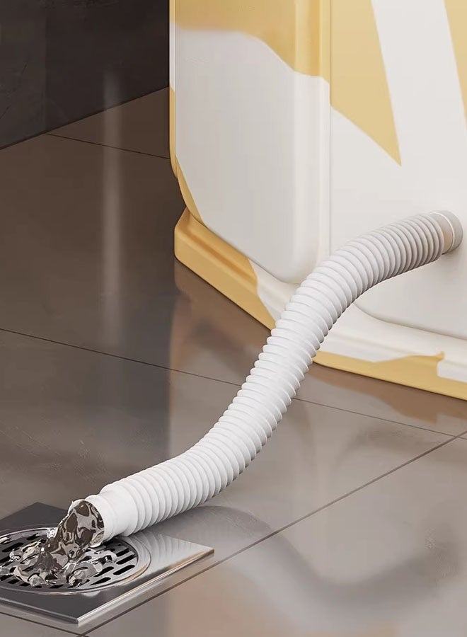 Hanayo Foldable Bathtub Freestanding Soaking Bathing Tub for Shower Stall Separate Family Bathroom SPA Tub for Adult Hot & Cold Soaks Sauna and SPA Bathing(Yellow) - Image 5