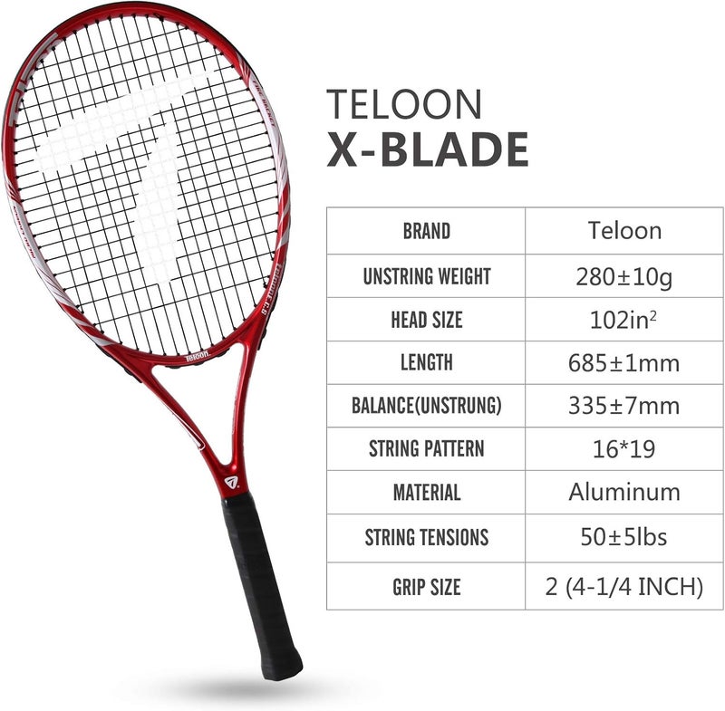 Teloon Recreational Adult Tennis Rackets-27 inch Tennis Racquet for Men and Women College Students Beginner Tennis Racket. - Image 2