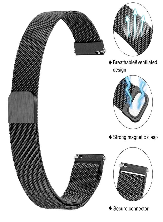 أساور معدنية مقاس 18 مم لساعات Garmin Venu 3S / Venu 2S / Vivoactive 4S / Vivomove 3S / Forerunner 265s، سوار معصم بديل من الفولاذ المقاوم للصدأ سريع الفك لساعات Garmin Forerunner - Image 4