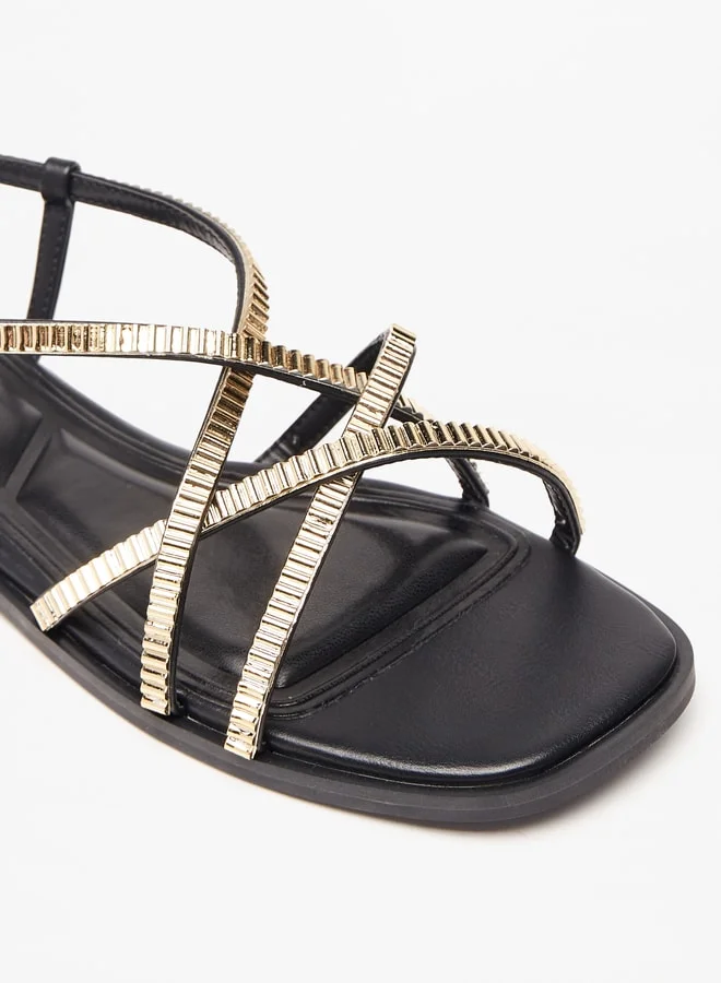 Celeste Women's Embellished Sandal with Buckle Closure