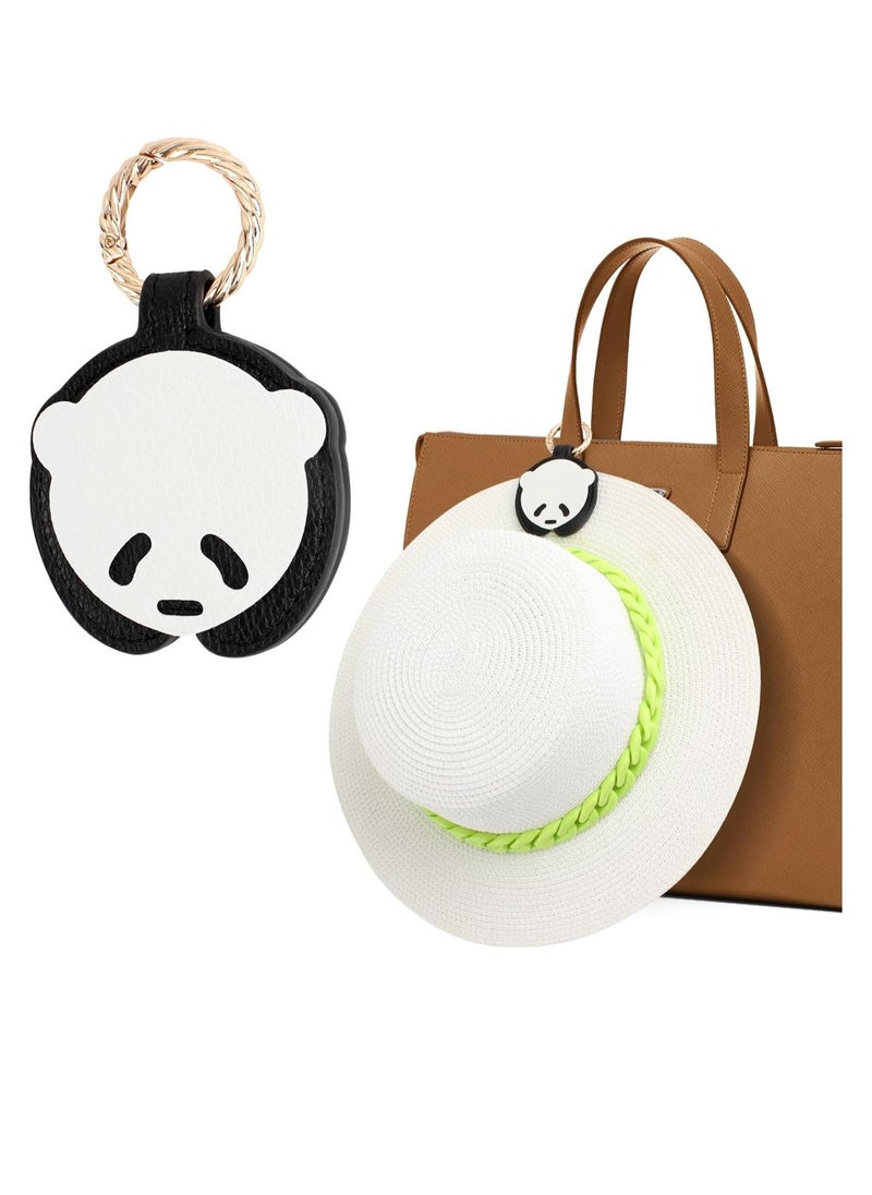 Magnetic Hat Clip for Travel, PU Hat Clip, Handbag Hat Holder Bag Hat Holder Clip for Men Women Backpack Luggage, Panda Pattern, 1 Pcs  - Image 1