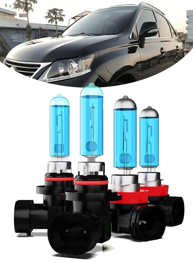 TTDBDAN Headlights Fit For Hyundai Veloster 2012-2017 With Projector Halogen Headlight Bulbs,H7 High Beam+ H7 Low Beam,Plug And Play,Pack of 4 (Hyundai Veloster 2012-2017 With Projector) - Image 1