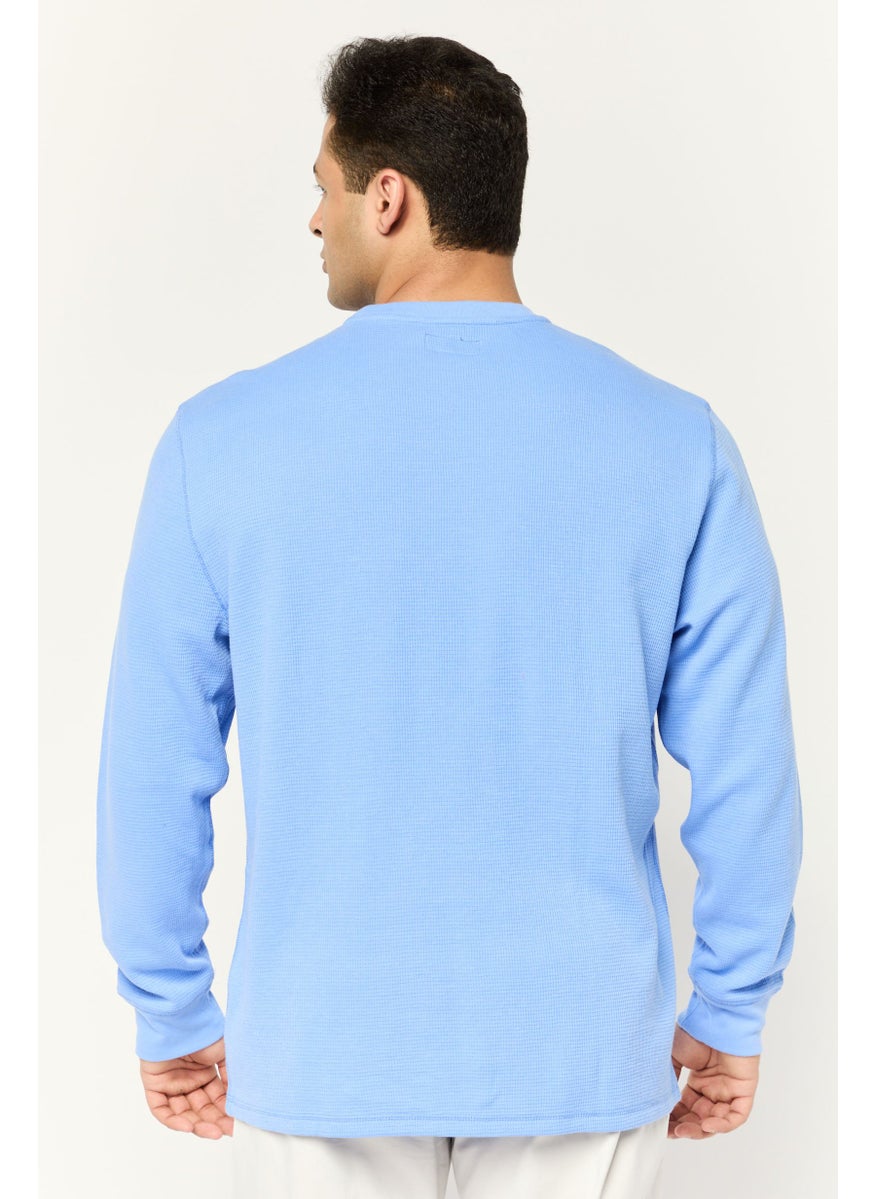 POLO RALPH LAUREN - Men Crew Neck Embroidered Logo Long Sleeves Sweatshirt, Blue - Image 1