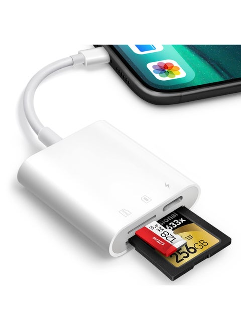 Sd Card Reader For Iphone Ipad Trail Game Camera Sd Card Reader Viewer Memory Card Reader Adapter With Sd And Microsd Card Slots Plug And Play