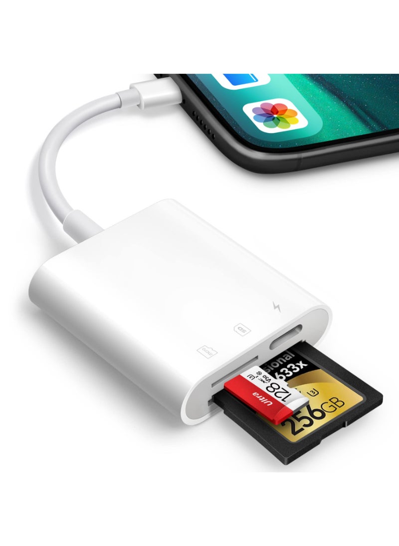 Sd Card Reader For Iphone Ipad Trail Game Camera Sd Card Reader Viewer Memory Card Reader Adapter With Sd And Microsd Card Slots Plug And Play