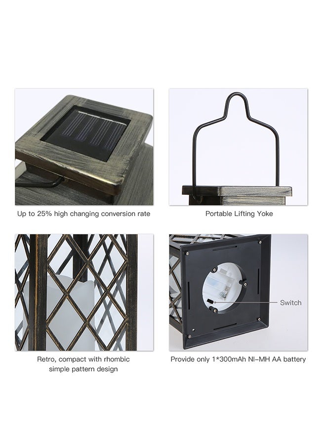 Solar Candle Wind Lamp，Solar Hanging Lantern Outdoor，Hanging Night Light with Beautiful Design for Courtyard，Suitable for Table,Outdoor  - Image 3