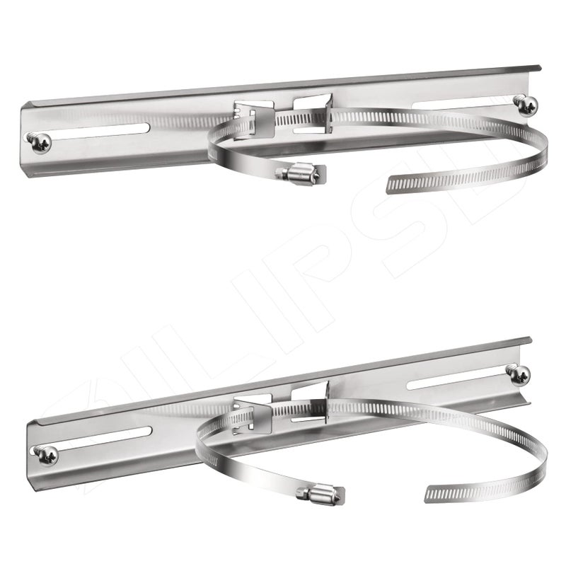 QILIPSU Pole Mounting Kits 304 Stainless Steel 154 x 19 Brackets with Adjustable 28 Inch Clamps for Electrical Boxes Devices and Outdoor Applications