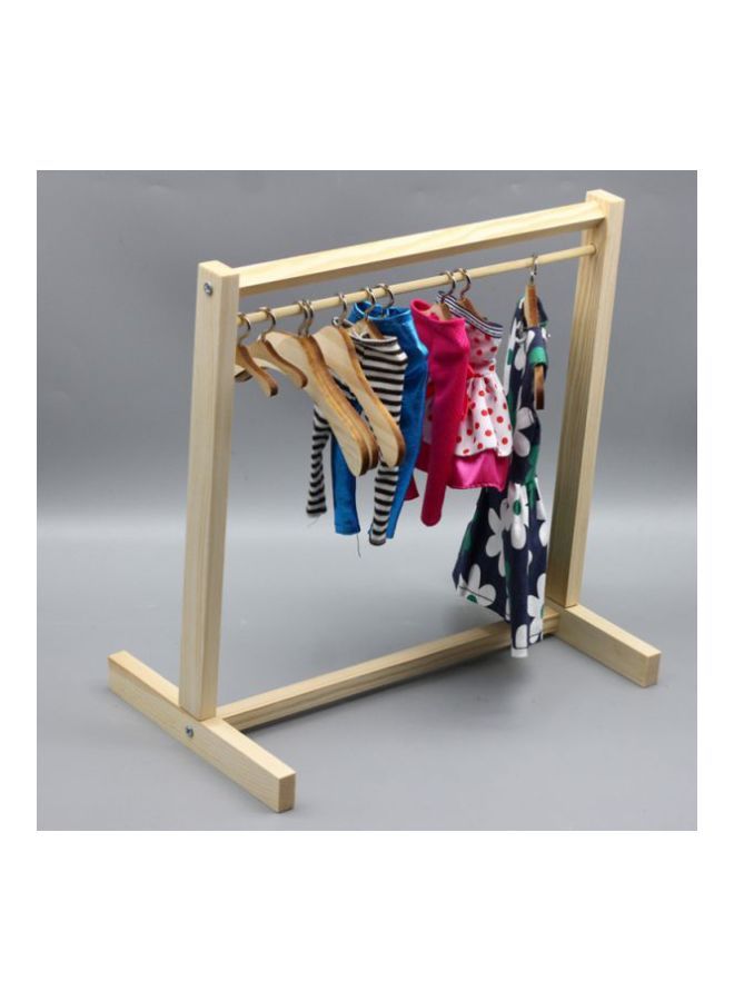 1 Pcs Wooden Doll Clothes Hanger - Image 3