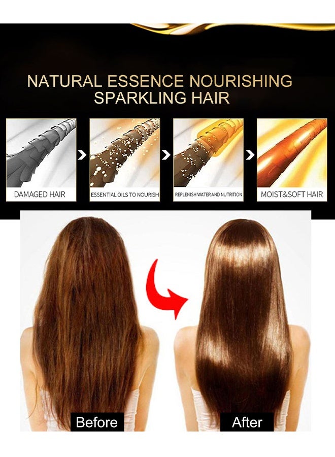 EELHOE Morocco Silk Bright Hair Care Essential Oil - Smooth & Shine Anti-frizz Hair Serum,Morocco Oil Silk Bright Hair Frizz-free Serum,Smoothing Natural Hair Care Essential Oil Reduce Dry,Curly,Wavy,Damaged Hair - Image 3