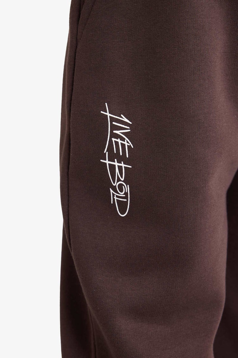 DeFacto Brown Boy Boy Elastic Waist Printed Sweatpants Casual - Image 5