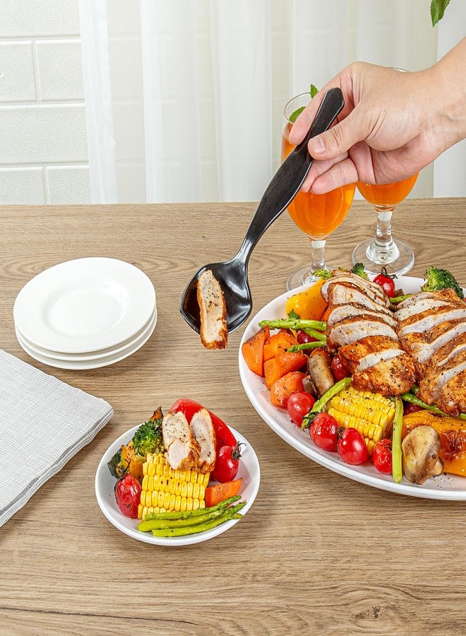 Restaurantware-Cater Tek 8 Inch Serving Spoons, 100 Disposable Spoons For Catering - Ergonomic Handle, Heavy-Duty, Black Plastic Food Spoon, Elegant, For Weddings, Buffets, Or Catering Events - Image 5