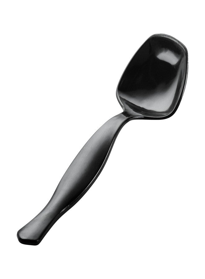 Restaurantware-Cater Tek 8 Inch Serving Spoons, 100 Disposable Spoons For Catering - Ergonomic Handle, Heavy-Duty, Black Plastic Food Spoon, Elegant, For Weddings, Buffets, Or Catering Events - Image 1