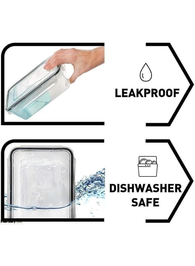 Green Tiger 18pcs Food Storage Container Set with Locking Lids + 20 Labels, Large Rectangular (Space Saving) Airtight Plastic Meal Prep Containers for Kitchen & Fridge, BPA-Free & Microwave Safe - Image 4