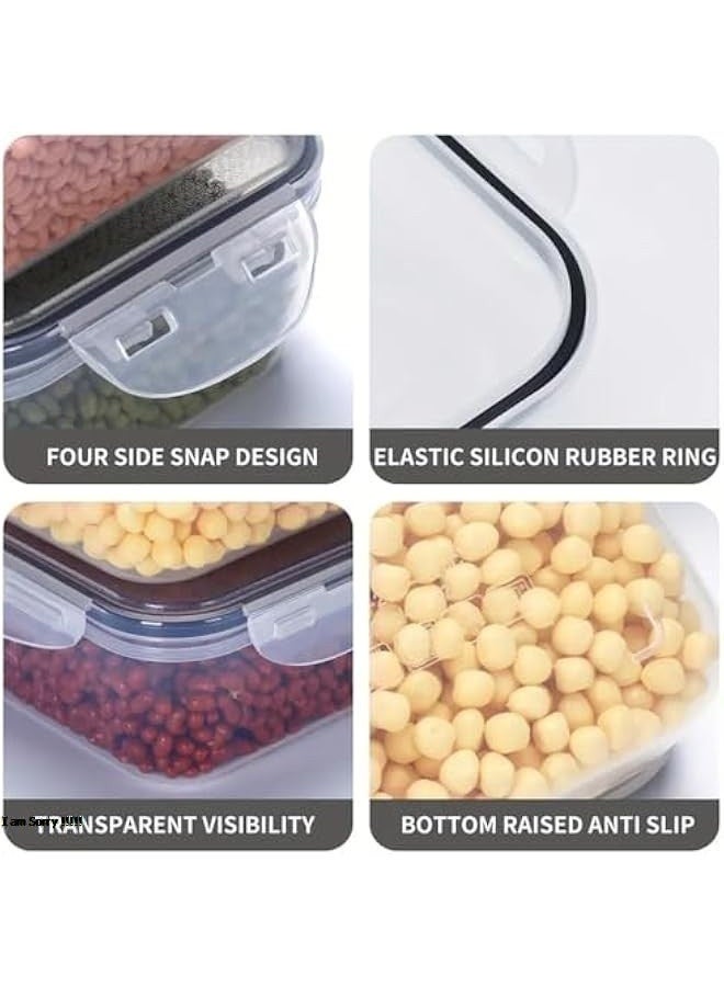 Green Tiger 18pcs Food Storage Container Set with Locking Lids + 20 Labels, Large Rectangular (Space Saving) Airtight Plastic Meal Prep Containers for Kitchen & Fridge, BPA-Free & Microwave Safe - Image 5