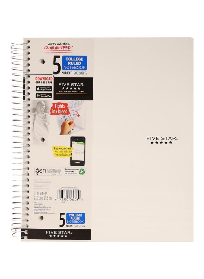 Five Star Notebook 8.5 X 11 in 400 Pages (200 Sheets)