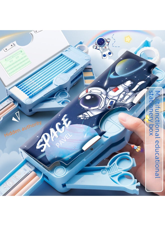 Kaba Bear Double-layer Multifunctional Stationery Case Pencil Case Pencil Case Boys And Girls Primary School Students Internet Celebrity Men's Kindergarten - Image 2