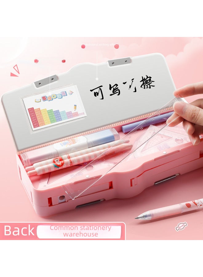 Kaba Bear Double-layer Multifunctional Stationery Case Pencil Case Pencil Case Boys And Girls Primary School Students Internet Celebrity Men's Kindergarten - Image 4