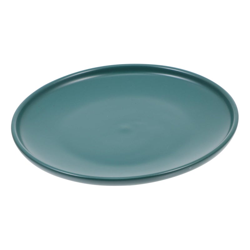 Green Ceramic Cat Bowl Anti Skid Shallow Dish With Protective Neck Design Easy Clean - Image 2