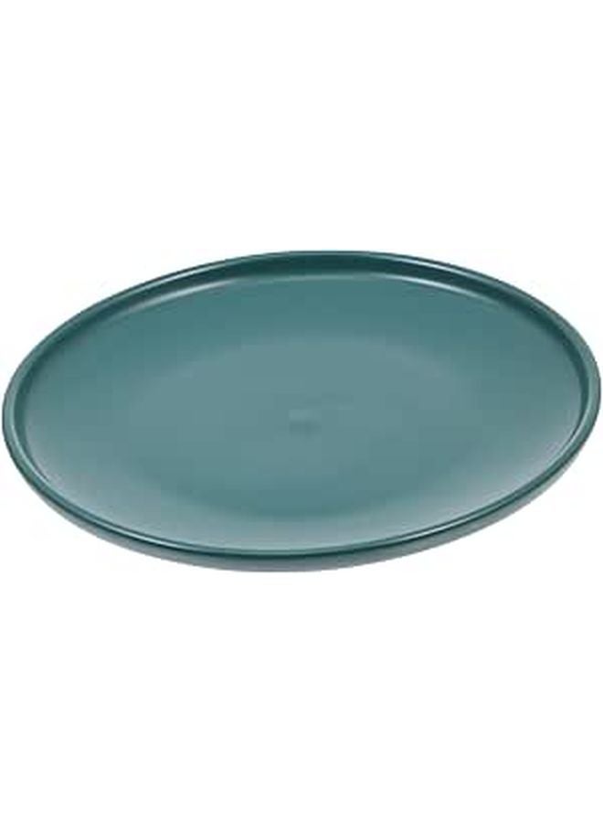 Green Ceramic Cat Bowl Anti Skid Shallow Dish With Protective Neck Design Easy Clean - Image 1