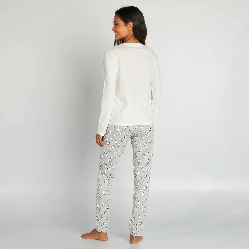 Kiabi Christmas Pyjama Set - 3-Piece Set Grey