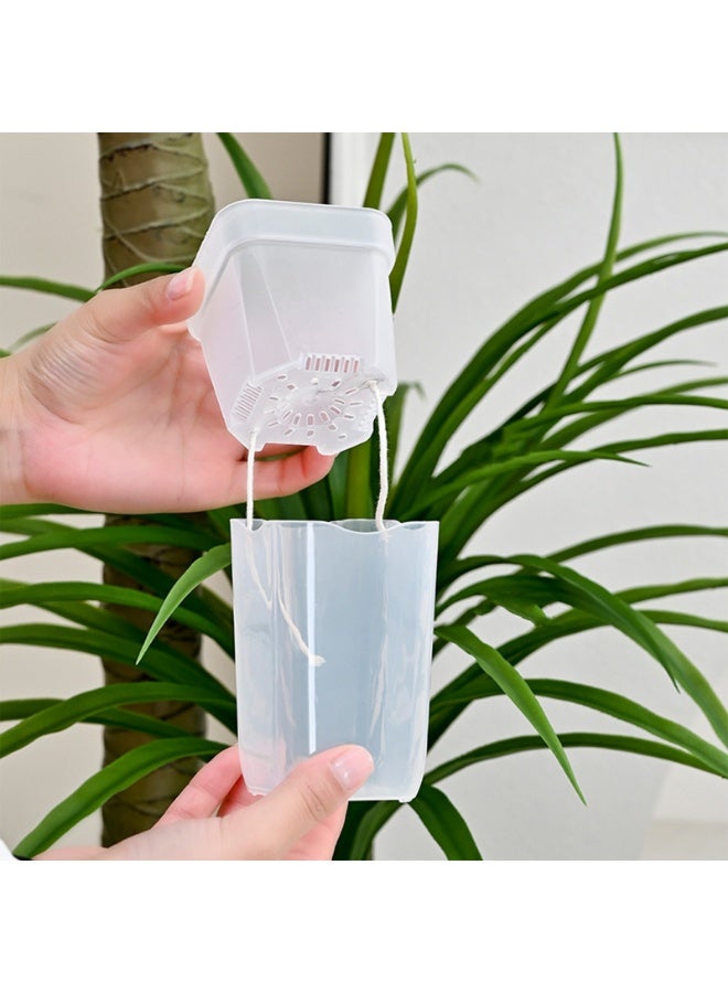 Semi-hydroponic Planting Pots for Succulents with Self-Watering System, 4-Piece Set - Image 4
