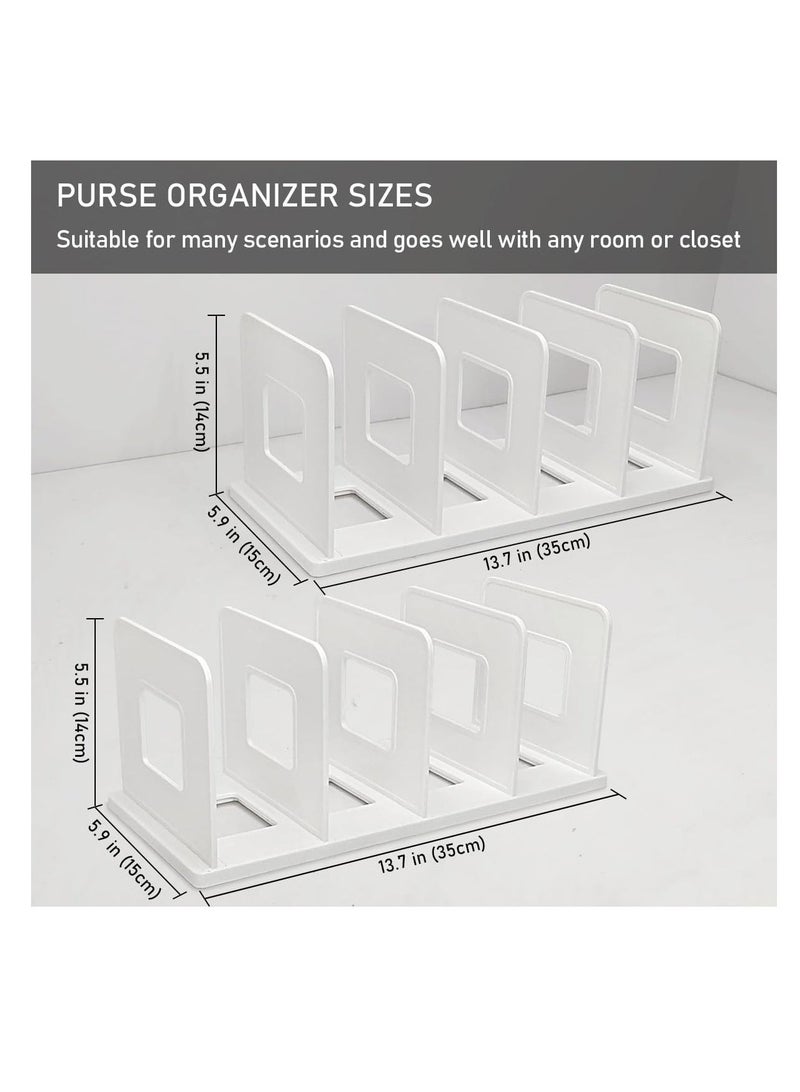 White Plastic Purse Handbag Organizer, Adjustable Closet Organizer, Organizer for Closet Shelf 10 Divider, for Purse, Handbag, Sweater, Shirts in Bedroom and Kitchen  - Image 4
