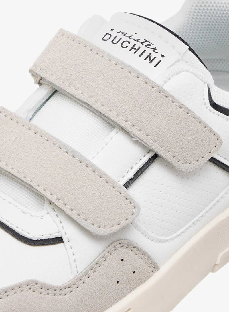 Mister Duchini Boys Panelled Sneakers with Hook and Loop Closure
