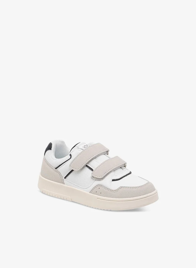 Mister Duchini Boys Panelled Sneakers with Hook and Loop Closure