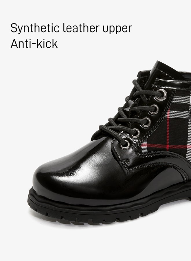 Taranis Taranis Children's Shoes Classic Plaid Patent Boots  - Image 2