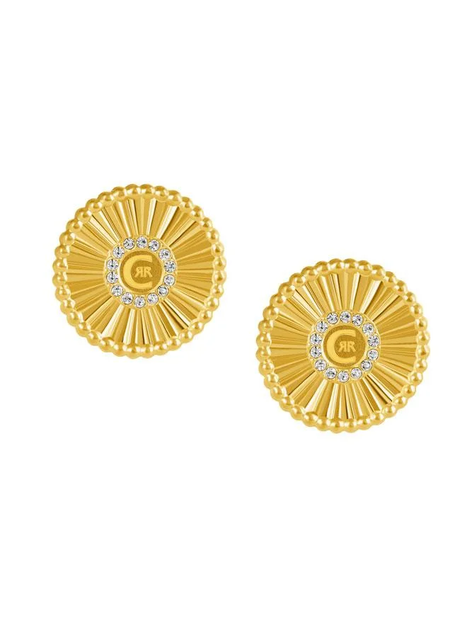 شيروتي 1881 Lorena Gold Plated Stainless Steel Stud Earrings for Women