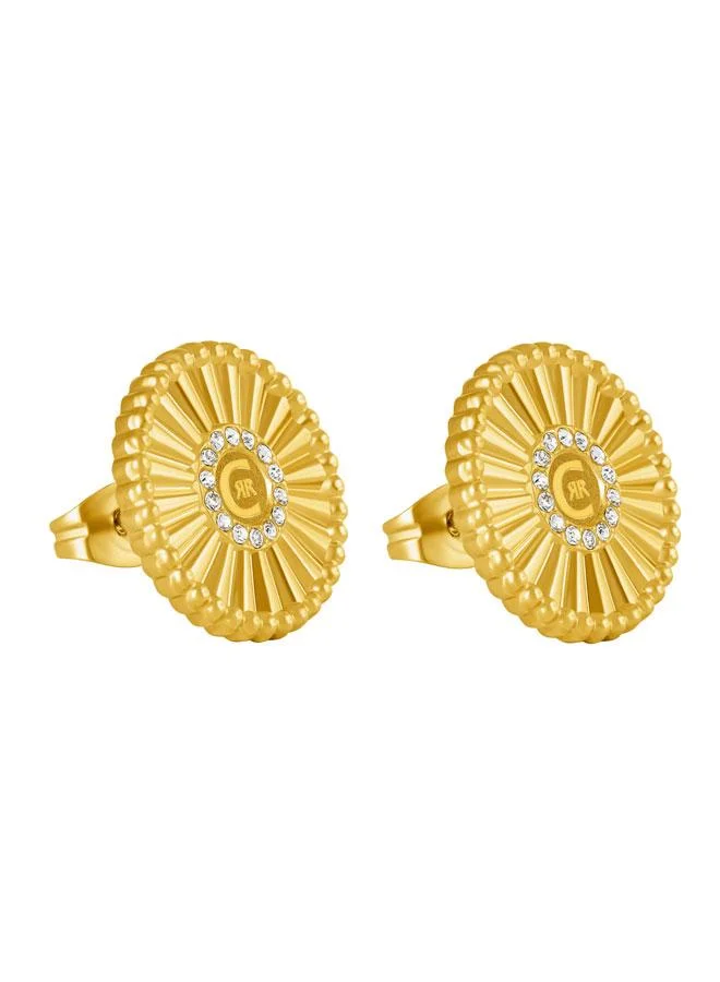 شيروتي 1881 Lorena Gold Plated Stainless Steel Stud Earrings for Women