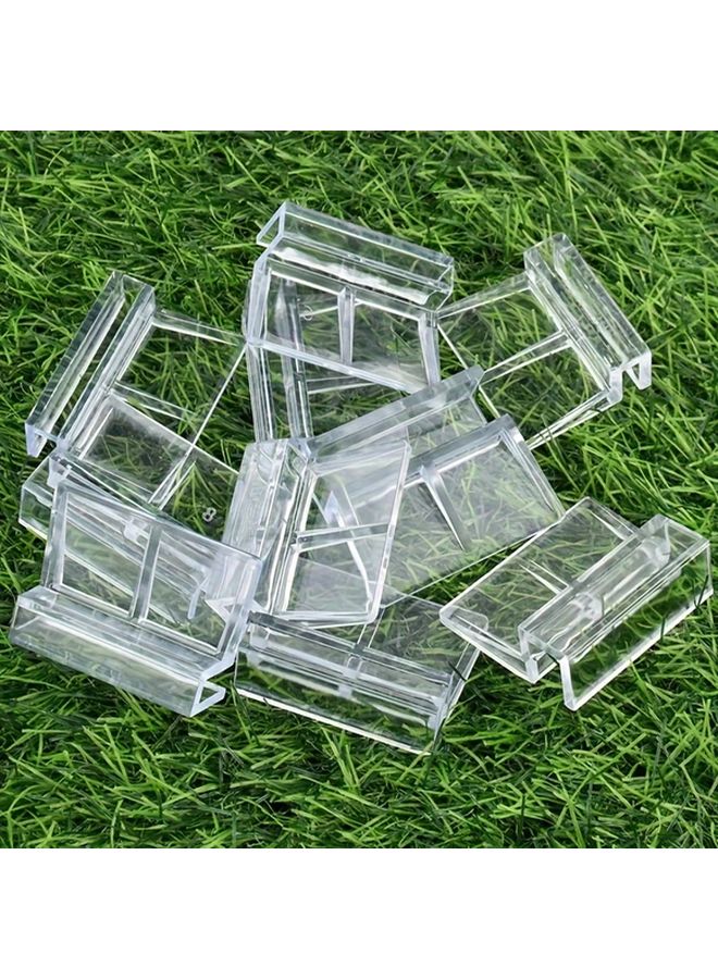 8 Pcs Heavy Duty Acrylic Aquarium Glass Lid Clips 12mm Fish Tank Cover Holders Seal for Secure Lid Installation Easy Setup for Fish Bowls and Aquariums No Tools Required - Image 1