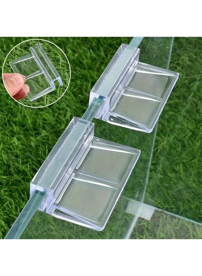8 Pcs Heavy Duty Acrylic Aquarium Glass Lid Clips 12mm Fish Tank Cover Holders Seal for Secure Lid Installation Easy Setup for Fish Bowls and Aquariums No Tools Required - Image 4