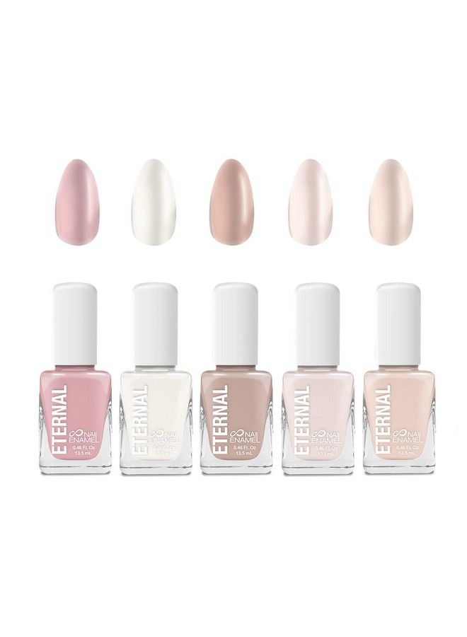 ETERNAL Nail Polish Set (Classic Me) 13.5Ml 5 Piece Light Colors Kit With Quick Dry & Lasting Formula Home Diy Manicure Pedicure Nail Art Design Gift For Mothers & Women Made In Usa - Image 2
