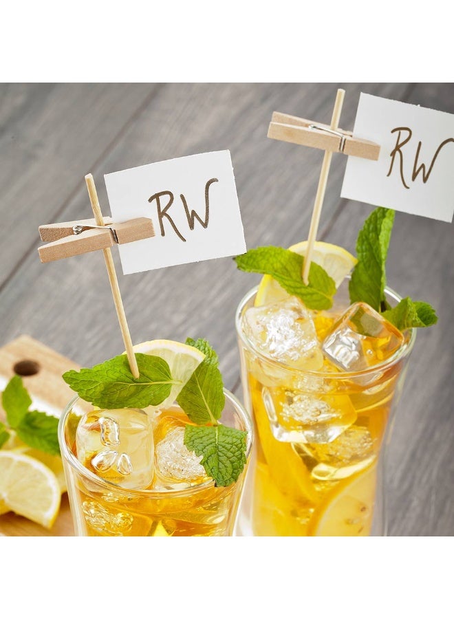 Restaurantware 2 Inch Decorative Clothespins, 50 Mini Clothespins For Pictures - Sustainable, For Photos, Scrapbooking, And Crafts, Bamboo Clothespin Tacks, Home Decoration Clips - Image 3