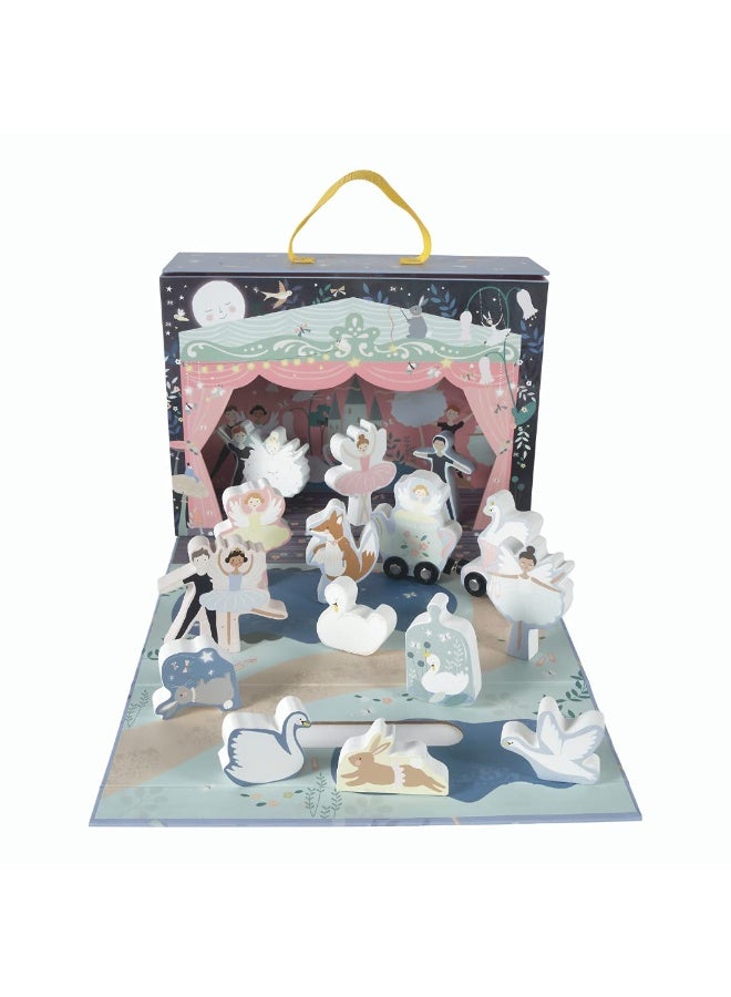 Floss & Rock Enchanted Ballerina Play Box with 15 Wooden Pieces - Image 2