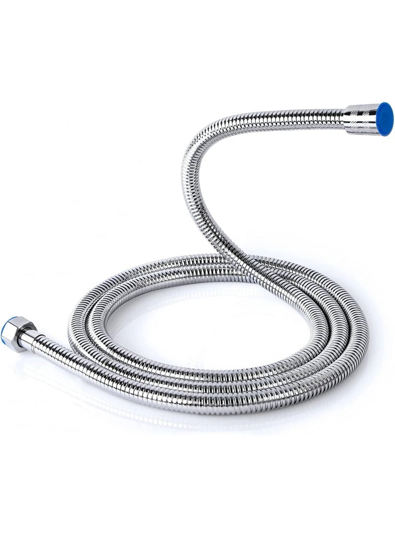 خرطوم الحمام بأشكال وألوان الدش كما في الصورة - رأس دش موفر للمياه بجسم من الفولاذ المقاوم للصدأ مع 4 أوضاع نفث تناسب خرطوم الدش والقوس (خرطوم نيكل 1.75 متر) - Image 2