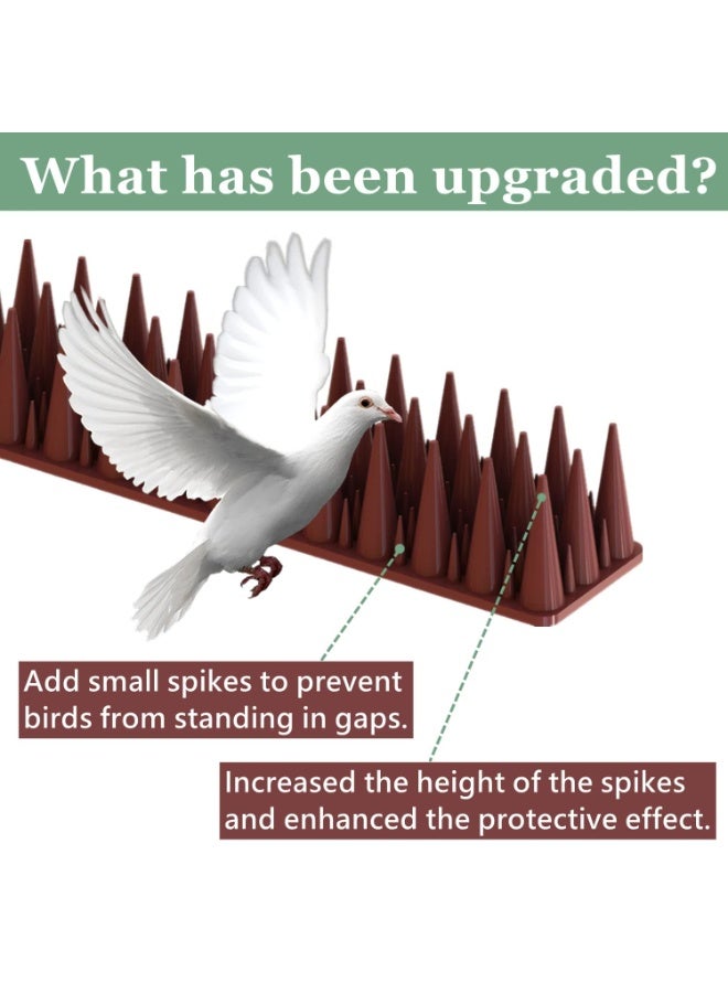 TRASSLE Bird Spikes for Outside, 20 Pack Plastic Outdoor Deterrent Spikes Bird,Stop Crow Birds from Nesting, Plastic Spikes for Garden Fences, Window Sills, Roofs, Porches, Railings and Walls - Image 2